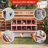 10-Hole Chicken Nesting Box, Rustproof Galvanized Steel Roll-Out Egg Collection with Vented Design, Laying Box for Hens, Poultry Coop Accessories for Egg Layers