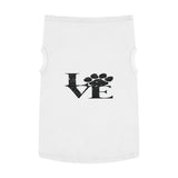 Pet Tank Top — "LOVE" Paw Print Dog Shirt (Grey)
