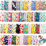 Yeyeplum 42 Pcs Dog Shirts Sleeveless, Soft Breathable Summer Puppy Clothes, Cute Printed Pet T-Shirt Vest Bulk Pack for Small Medium Large Dogs Pet Cat Hawaiian Clothing Daily Wear(M)