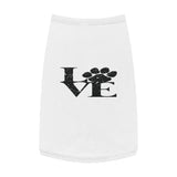 Pet Tank Top — "LOVE" Paw Print Dog Shirt (Grey)