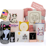 Luxury Cat Lover Gifts for Women, Cool Crazy Cat Lady Gifts, Cat Mom Gifts for Women, Cat Gifts for Women Cat Lovers, Cat Themed Gifts, Cat Basket Set Box Stuff, Cat Present for Birthday