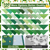 Cresue 100 Pcs St. Patrick's Day Dog Bandanas Bulk Shamrock Pet Scarves Lucky Adjustable Bibs for X-M-L Dogs Washable Holiday Puppy Kerchief for Groomers Shelters