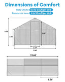 GarveeLife Large Metal Chicken Coop, Chicken Run for 20/30 Chickens, Outdoor Walk in Poultry Cage with Anti-UV Cover and Waterproof, 19.68 x 9.84 x 6.56 ft
