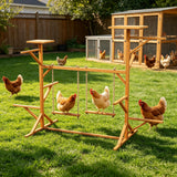 SHIYISHOPPIN Large Chicken Roosting Bars with 2 Swings, Wooden Chicken Perch for Coop, Let Chickens Run, Play & Stay Healthy, Ideal for Backyard Coops & Farms, Fits 8-12 Chickens