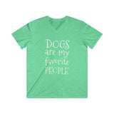 Dogs Are Favorite Men's Fitted V‑Neck Tee