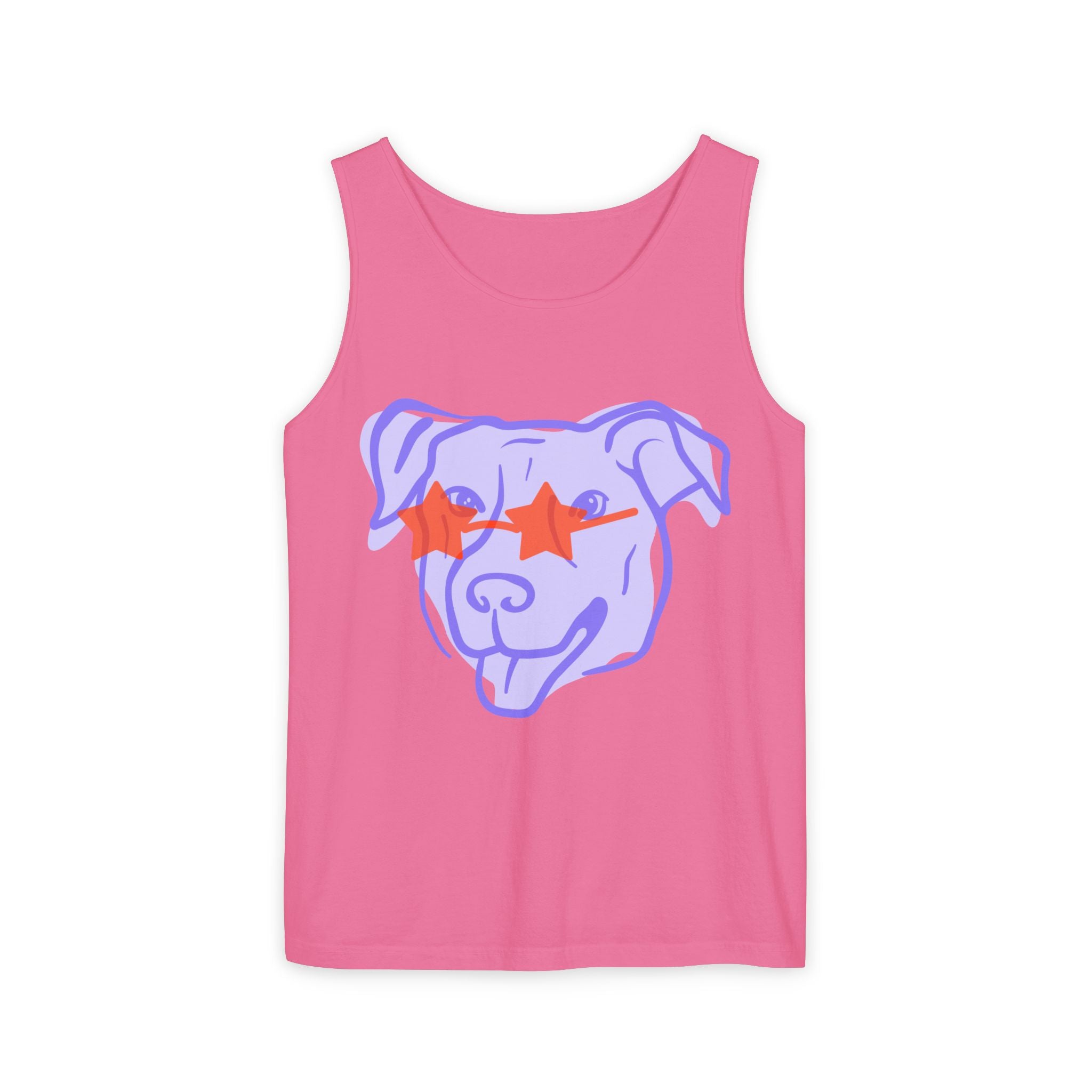 Purple Dog Graphic Tank Top — Cute Pup Illustration – Dog Pawshop