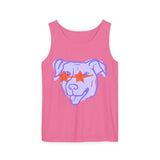 Purple Dog Graphic Tank Top — Cute Pup Illustration