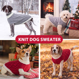 PELUKOA Dog Sweater, Knitted Christmas Dog Sweater for Small Medium Dogs