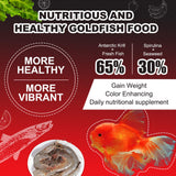 yizeril Floating Goldfish Food Pellets – 12oz Pond Fish Food Natural Color Enhancing, Promotes Growth with Natural Antarctic Krill & Spirulina, Clear Water Formula