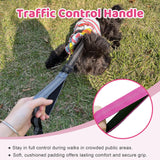 LEOSASA Double Dog Leash - No Tangle Splitter for Two Dogs, Coupler with Adjustable Long Lead Rope, Dual Control Handles, Retractable No Pull Bungee, Walk Train Small Medium Large 2 Pets (Fuchsia)