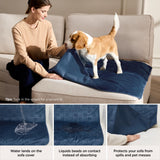 Bedsure Waterproof Couch Cover for Dogs Washable - Waterproof Blanket for Couch Sofa Cozy, Lightweight Furniture Protector for Pet Cat Quick Drying Puppy, Navy, 30x70IN
