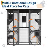 GarveeLife 70in Extra Large Walk-in Catio with Window Access Outdoor