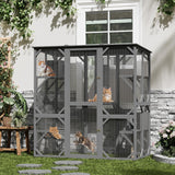 GarveeLife 70in Extra Large Walk-in Catio with Window Access Outdoor