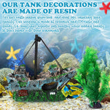 Wenqik Aquarium Decorations Large, Resin Sunken Shipwreck, Undersea Treasure Chest, Ancient Castle Ruins Tunnel House, Simulated Artificial Water Plants, Fish Shrimp Cave Hide for Fish Tank, Safe
