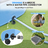 Bilibara 107'' Foldable Dog Pool, Kiddie Pool, Heavy Duty Non-Slip Plastic Pet Wading Pool for Large Dogs, Indoor and Outdoor Kids Pet Dog Bathtub