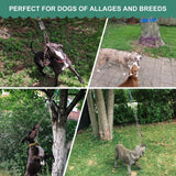HOPET Dog Outdoor Bungee Hanging Toy, Tether Tug of War Toys for Medium to Large Dog to Exercise, Durable Interactive Tug Toy, Dog Rope Toys