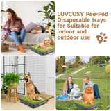 20-Pack Pet Loo Pee-Pod Refills with Sponge Compatible with PetSafe Portable Dog Potty, Dog Litter Box Disposable Potty Tray Cornstarch Material, Urine Disposal (Pet Loo NOT Included)