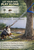 HOPET Dog Outdoor Bungee Hanging Toy, Tether Tug of War Toys for Medium to Large Dog to Exercise, Durable Interactive Tug Toy, Dog Rope Toys