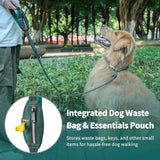 Dog Slip Lead Dog Leash, Heavy Duty No-Pull Training Leash w/Poop Bag Holder, Anti-Tangle, Multi-Handles & Reflective Thread for Small, Medium Dogs 4FT Green