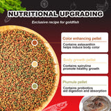 yizeril Floating Goldfish Food Pellets – 12oz Pond Fish Food Natural Color Enhancing, Promotes Growth with Natural Antarctic Krill & Spirulina, Clear Water Formula