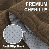 Turquoize Couch Cover for Dogs Washable Non Slip Protector Covers for 2-3 Cushion Couch Sofa Pet Friendly Chenille Quilted Thick Soft Sofa Slipcover Furniture Protector for Pet, 36 x 63Inch, Brown