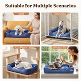 Den&Den Soft Dog Bed 39.4" W for Large Dogs & Cats, High-Density Support