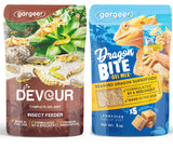 Gargeer Bundle of Bearded Dragon Complete Gel Diet Food + Bugs & Insect Gel Food - Premium Formulas in one Set, Proudly Made in The USA
