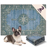 Lovewag Reusable Washable Dog Pee Pads, Blue Hazel 28x41, 2 Pack