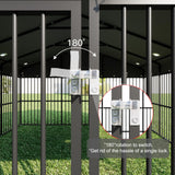 10x20x6.5 FT Large Dog Kennel, Outdoor Dog Crate with with Triple Safety Locks, Heavy Duty Outside Dog Cage Animal Enclosure with Roof Metal Secure Fence Playpen (118" W x 238" D x 78" H)