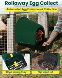 Roll-Out Chicken Nesting Boxes - 5-Pack Plastic Nest Boxes for Chickens, Hens & Ducks - Egg Laying Boxes with Perch and Roll Away Egg Collection for Coop