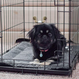 K&H PET PRODUCTS Self-Warming Cat Bed Pad, Self Heating Pad for Outdoor Cat Houses, Warming Mat for Indoor Pet Beds & Furniture, Reversible Blanket, Machine Washable - Small 21 X 17in Gray/ Black