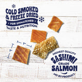 Finfare Freeze Dried Salmon Skin Treats for Dogs, Protein & Omega-3s, Grain Free Salmon Dog Training Treats, Crafted in USA, Bites - 2oz
