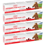 OZIPCO Ivermectin Horse Paste 1.87% | Apple Flavor – 6.08g Syringe for Equine Use Only Up to 1250 LB (4-Pack)