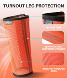HackFond Breathable Mesh Horse Fly Boots - Equine Fly Leg Wraps for Insect & Scratch Protection, Comfortable Horse Leg Guards for Pasture, Trail Riding & Daily Use Set of 4 Bright Orange Medium
