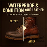 Leather Boot Care Kit – Mink Oil, Saddle Soap for Leather, Applicators & Cloth – Leather Care Kit, Boot Leather Care Kit, Leather Shoe Care Kit for Cowboy Boots, Work Boots, Shoes, and Tack