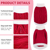 PELUKOA Dog Sweater, Knitted Christmas Dog Sweater for Small Medium Dogs