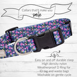 Lucky Love Dog Bundle - Large No Pull Dog Harness & Adjustable Collar, in Stylish Primrose Pattern, Durable & Comfortable for Pet Dogs, Suitable for Puppies & Adult Dogs