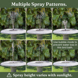 AUSTRAM Pedestal Birdbath with Solar Fountain, Resin Stone Composite Outdoor Garden Decor, Standing Bird Bath for Outside Patio Yard, 23-Inch Tall, Garden Fountain, Resin Bird Baths, Hummingbird Bowl