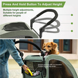 Dog Stroller for Large & Medium Dogs, Dual Entry, 160 lbs Capacity, Green