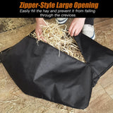 MIYABALA Hay Bag for Horses,Ultra-Slow Feed Hay Bag for Ground Feeding,Designs for Horses,Goats,Cows,Premium 1680D Oxford Cloth,Easy to Fill and Hang with Wide Opening and Adjustable Straps (1)