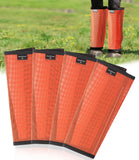HackFond Breathable Mesh Horse Fly Boots - Equine Fly Leg Wraps for Insect & Scratch Protection, Comfortable Horse Leg Guards for Pasture, Trail Riding & Daily Use Set of 4 Bright Orange Medium