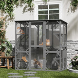 GarveeLife 70in Extra Large Walk-in Catio with Window Access Outdoor