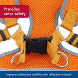 Coastal Pet Comfort Soft Reflective Wrap Adjustable Dog Harness - No-Pull Dog Harness for Small & Large Dogs - Sunset Orange - 5/8" x 16"–19"