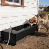 Domivans Animal Drinking Water Bowl - Stainless Steel Livestock Water Trough with Drain Hole, Automatic Waterer Filling Feeder for Cattle Pigs Sheep Horses Dogs, 47.2"*12.4"*5.3", 12 Gallons