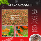 yizeril Floating Goldfish Food Pellets – 12oz Pond Fish Food Natural Color Enhancing, Promotes Growth with Natural Antarctic Krill & Spirulina, Clear Water Formula