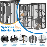 GarveeLife 70in Extra Large Walk-in Catio with Window Access Outdoor