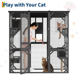 GarveeLife 70in Extra Large Walk-in Catio with Window Access Outdoor