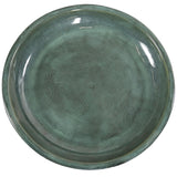 Sunnydaze Avignon Outdoor Ceramic Bird Bath - 18.75" H - UV- and Frost-Resistant - Pedestal Design - Green Mist
