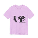 Love Paw T-Shirt — Distressed Paw Print Pet Lover Tee