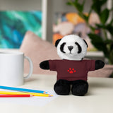 Plush Bear with Paw-Print Tee — Cute Gift for Kids & Pet Lovers